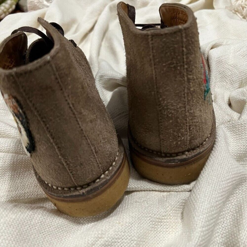 Gucci Moreau Embroidered Suede Chukka Boots Men's 7.5 NEW - Picture 5 of 11